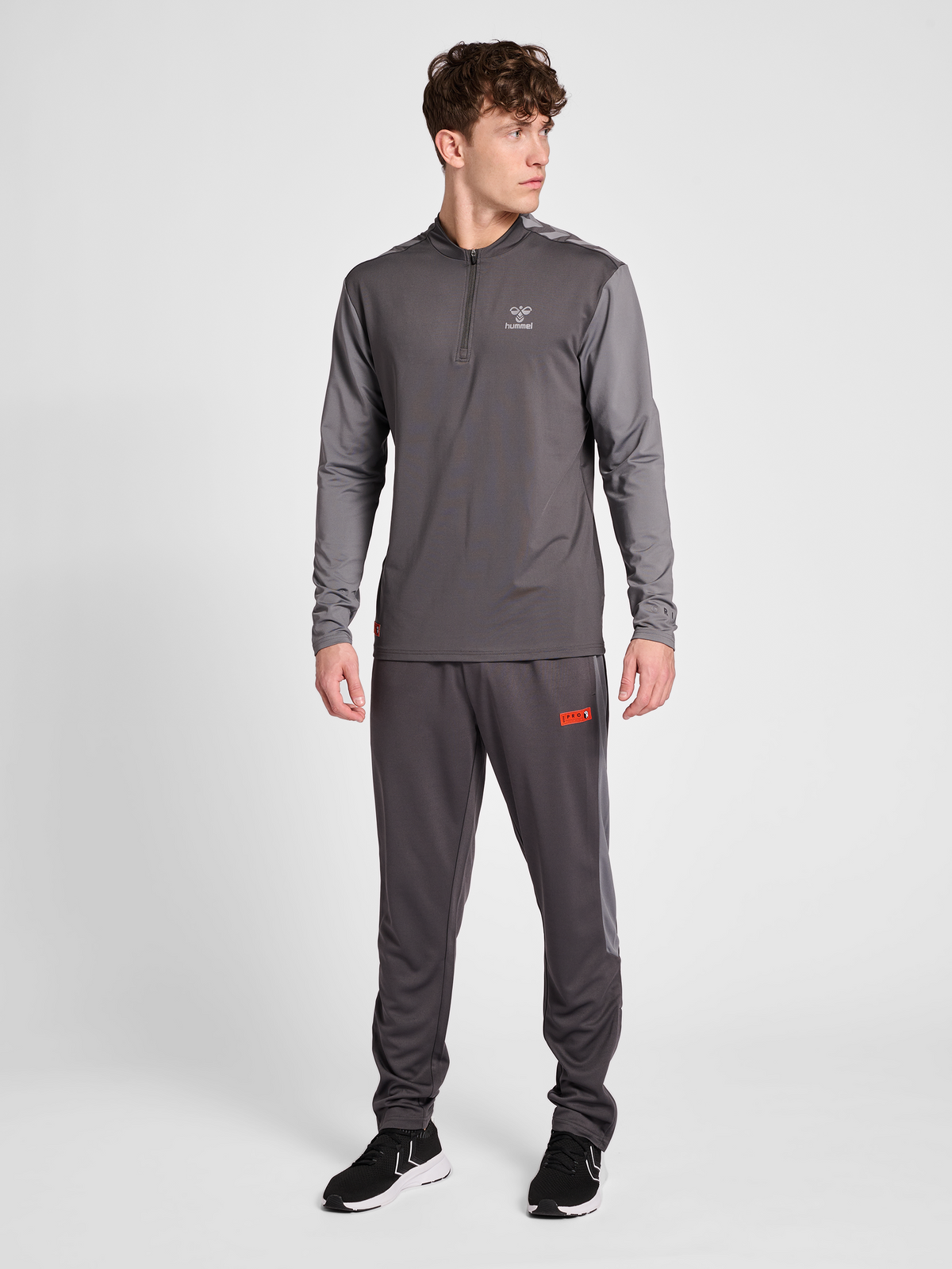hmlPRO GRID HALF ZIP TRAINING L/S