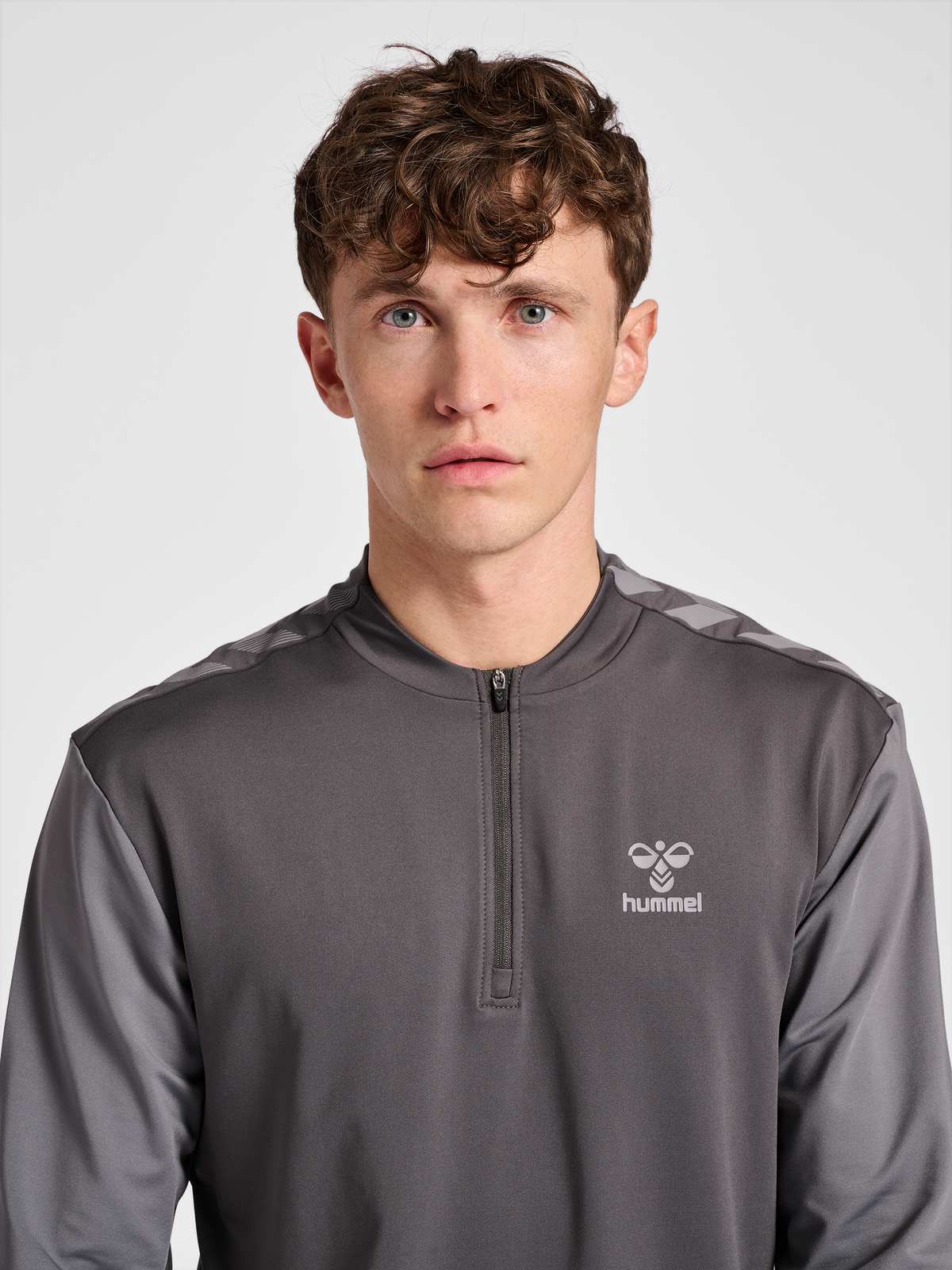 hmlPRO GRID HALF ZIP TRAINING L/S