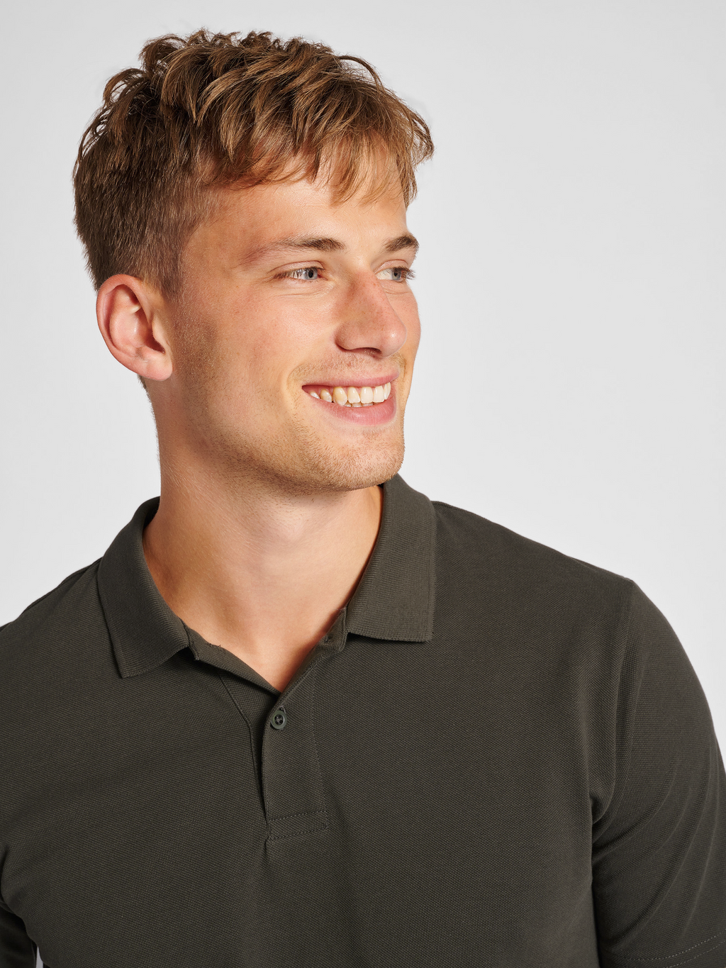 hmlRED STRETCH POLO